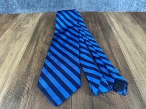 Brooks Brothers Blue Diagonal Stripe Silk Tie